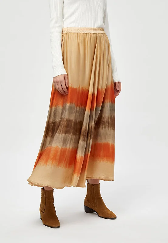 Diona Skirt - Peach Caramel Print