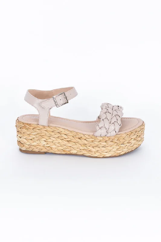 Jessica Nude Braided Platform Sandal FINAL SALE