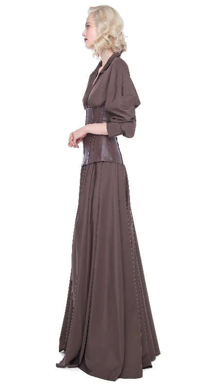 SUPER OS BF NK SHIRT FLARED GOWN