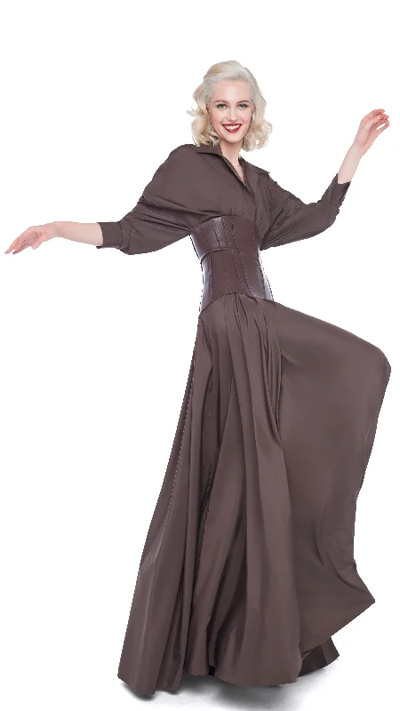 SUPER OS BF NK SHIRT FLARED GOWN