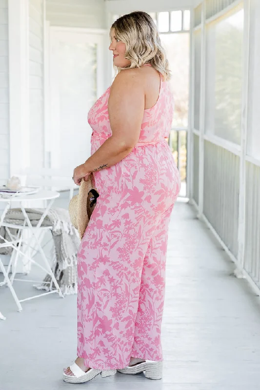 Sweet But Salty Pink Floral Jumpsuit FINAL SALE