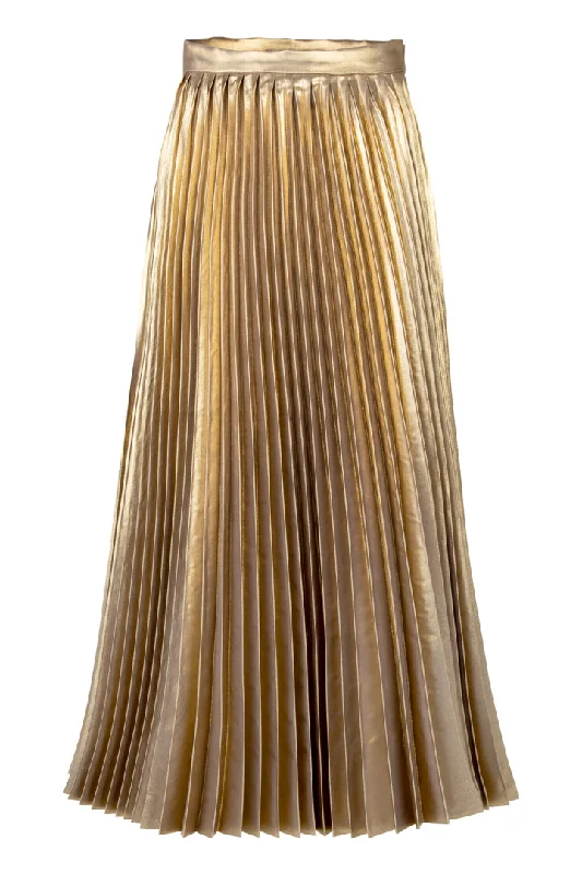 TRELISE COOPER HEART PLEATS FOR LOVE SKIRT - GOLD