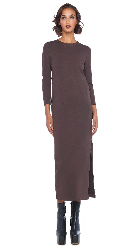 3/4 SLEEVE TAILORED TERRY GOWN