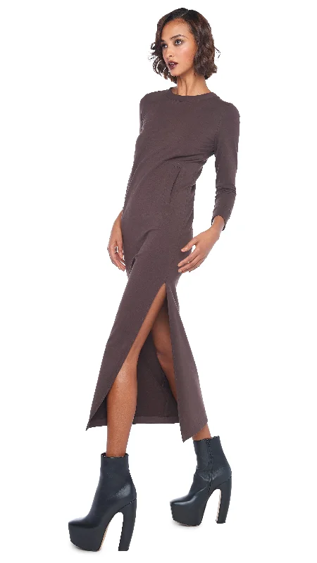 3/4 SLEEVE TAILORED TERRY GOWN