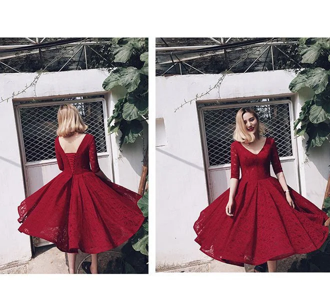 Amber lace cocktail dress (ready stock in black (S) & red (L))