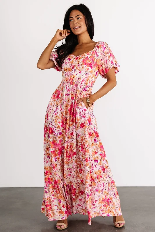 Dalston Maxi Dress | Pink Multi Floral