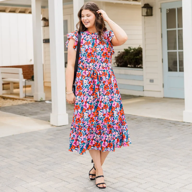 Elegantly Enchanted Maxi Dress, Pink