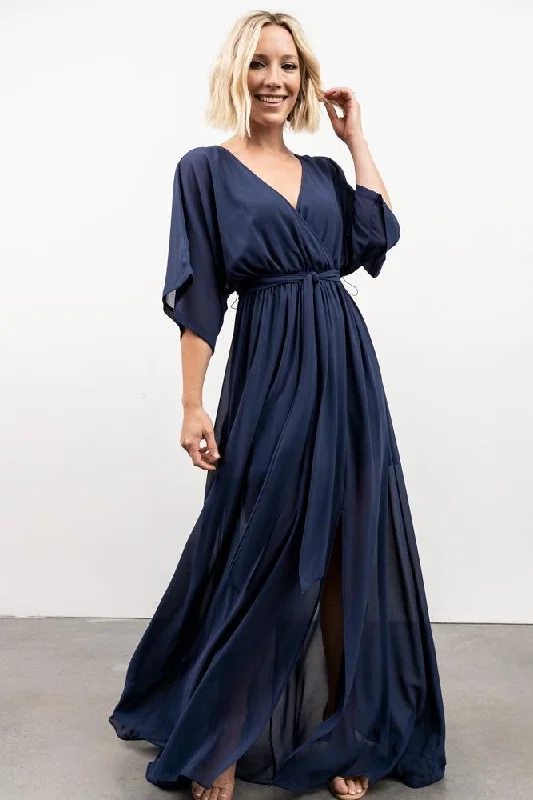 Kia Kimono Maxi Dress | Navy