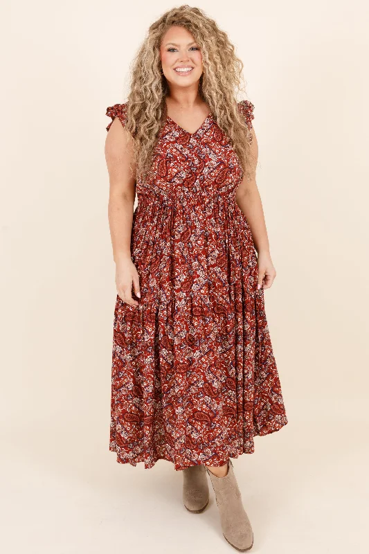 Paisley Perfect Dress, Brown