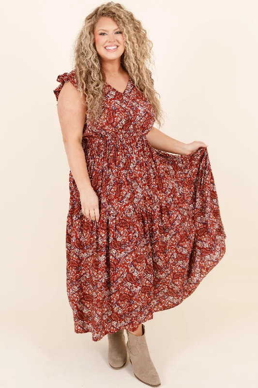 Paisley Perfect Dress, Brown