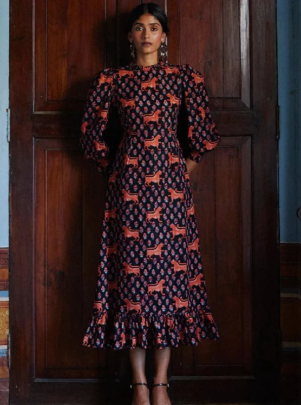 Petworth Dress in Mogul Tiger