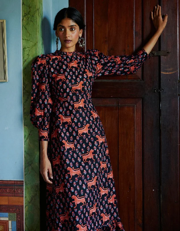 Petworth Dress in Mogul Tiger