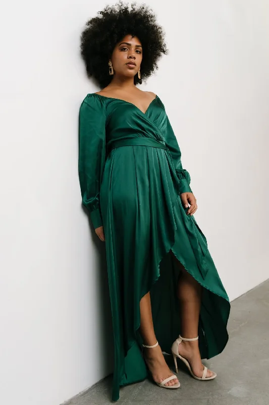 Rogue Tulip High Low Dress | Hunter Green