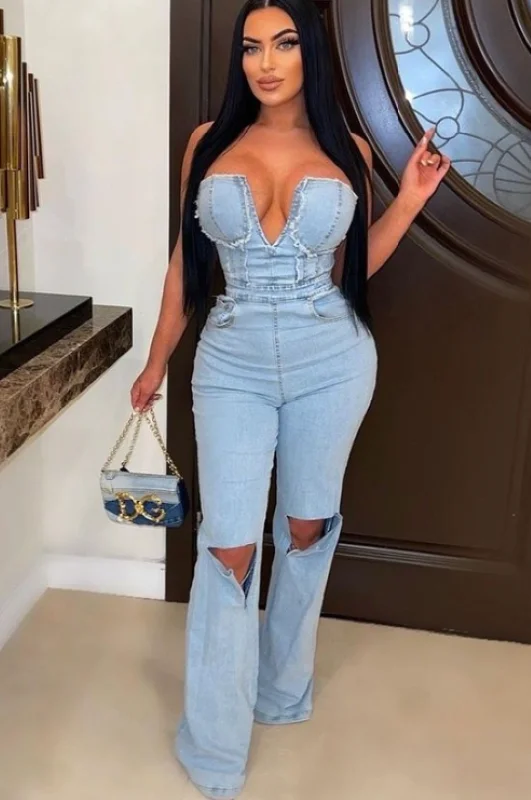 Sexy Denim Romper