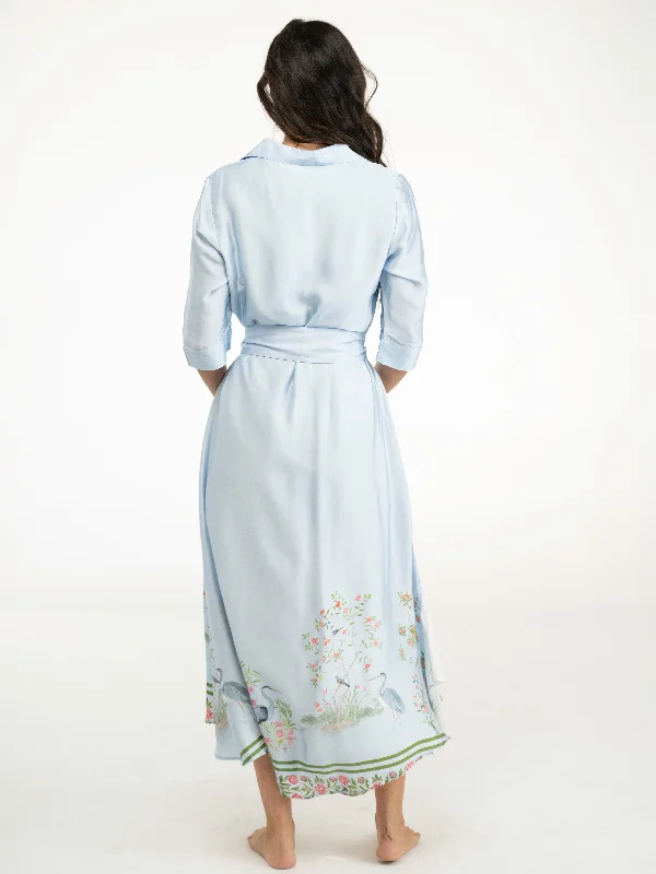 The Eloise Dress | Light Blue Mural