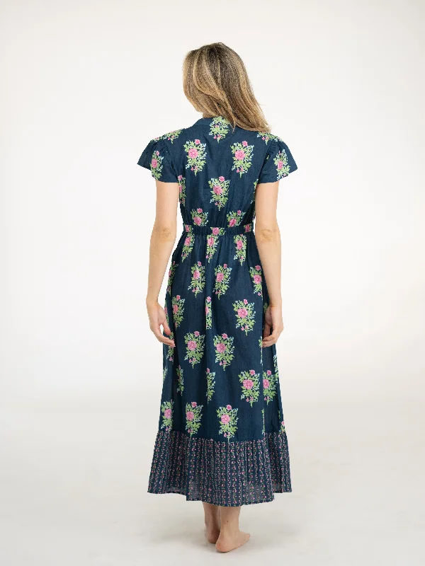 The Flutter Midi | Navy Vintage Floral