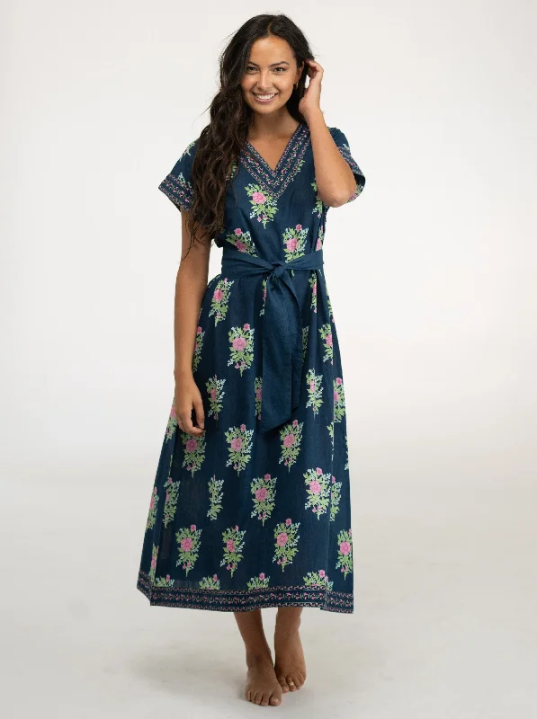 The Kelly Dress | Navy Vintage Floral