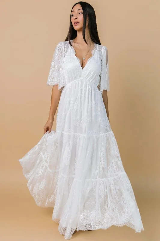 Wanderlust Lace Maxi Dress | White