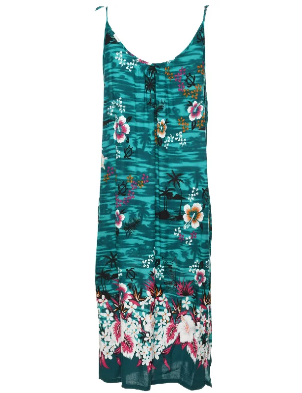 Floral Print Dress - L