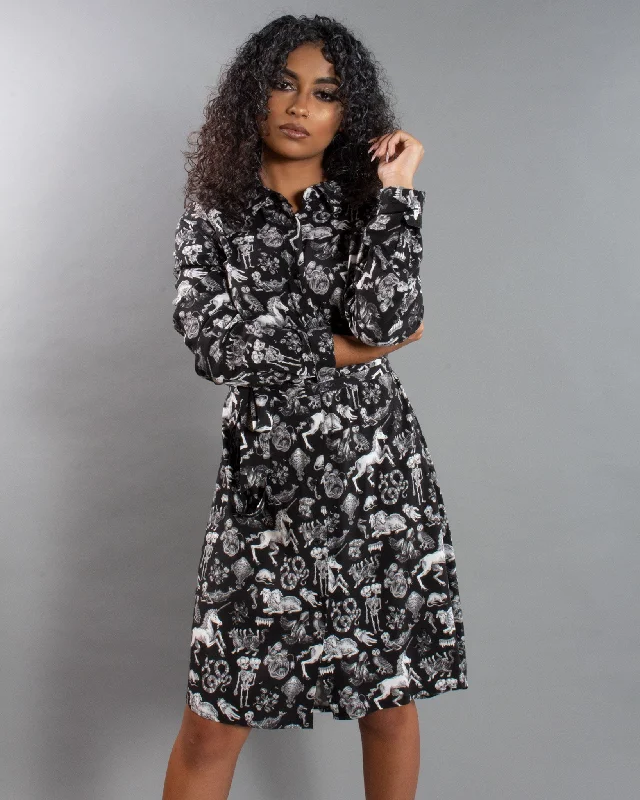 Freak of Nature Shirt Dress Black