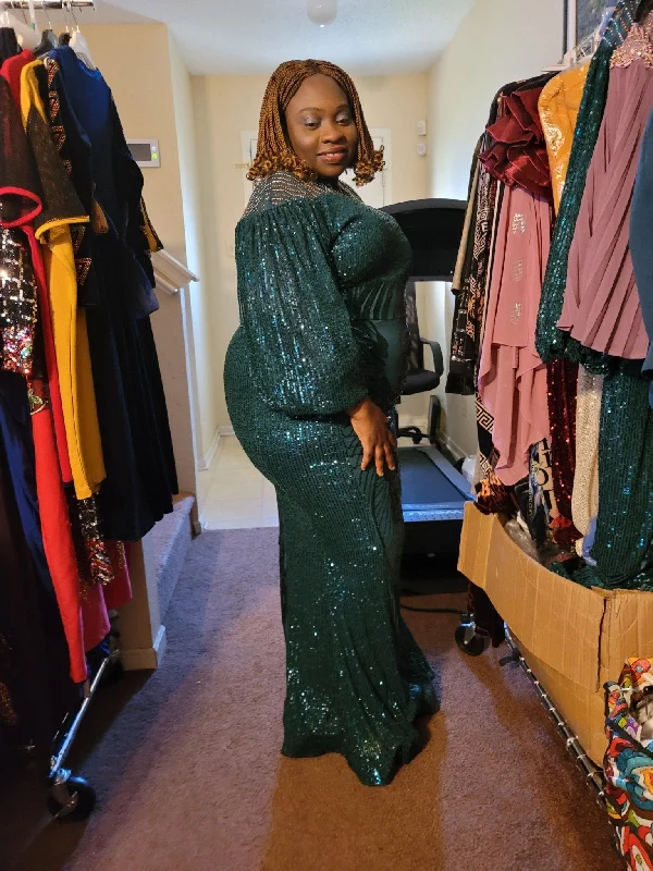 Green dress for owanbe