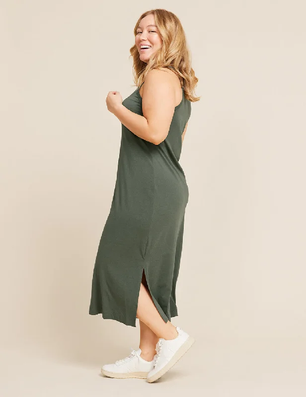 Racerback Dress - Moss