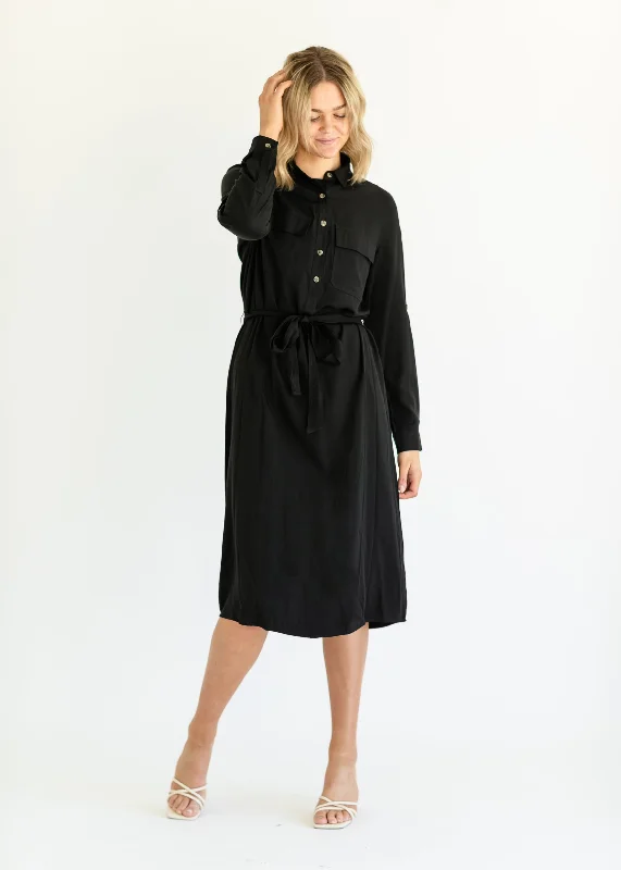 Kimberly Belted Midi Shirt Dress - FINAL SALE