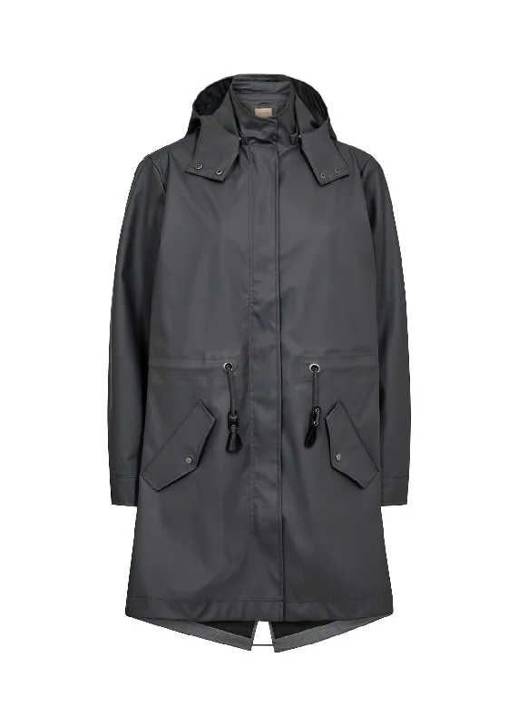 Alexa 1 Raincoat in Navy & Grey