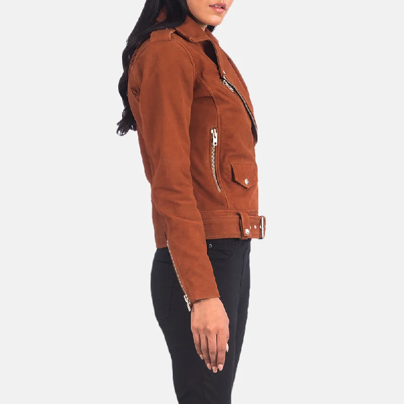 Alison Brown Suede Biker Jacket