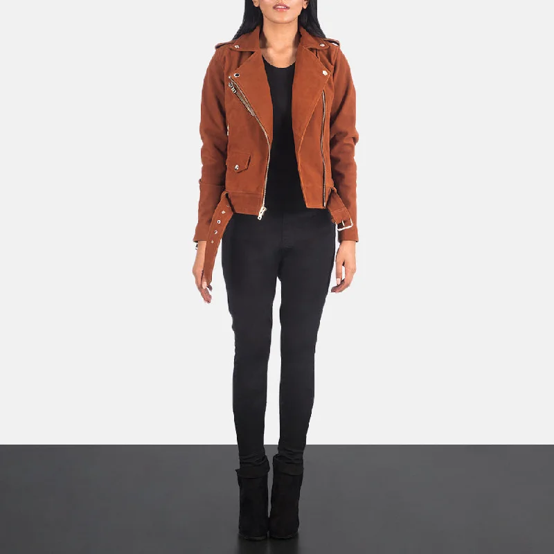 Alison Brown Suede Biker Jacket