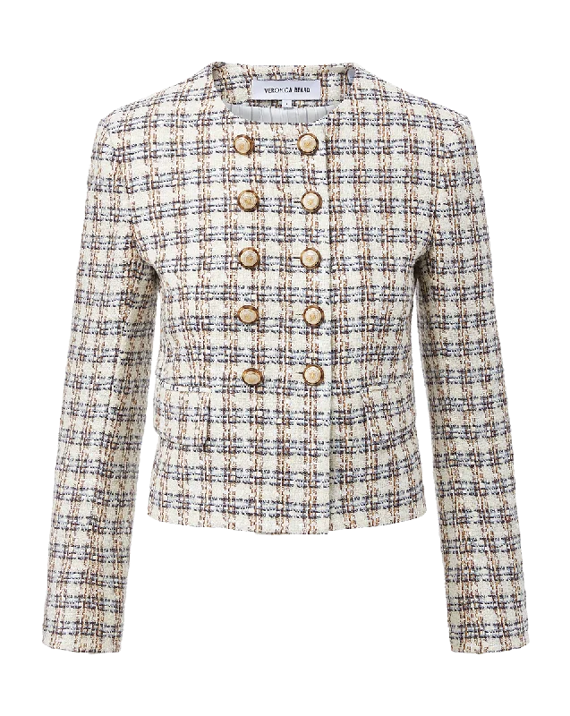 Bentley Tweed Jacket Ivory Camel