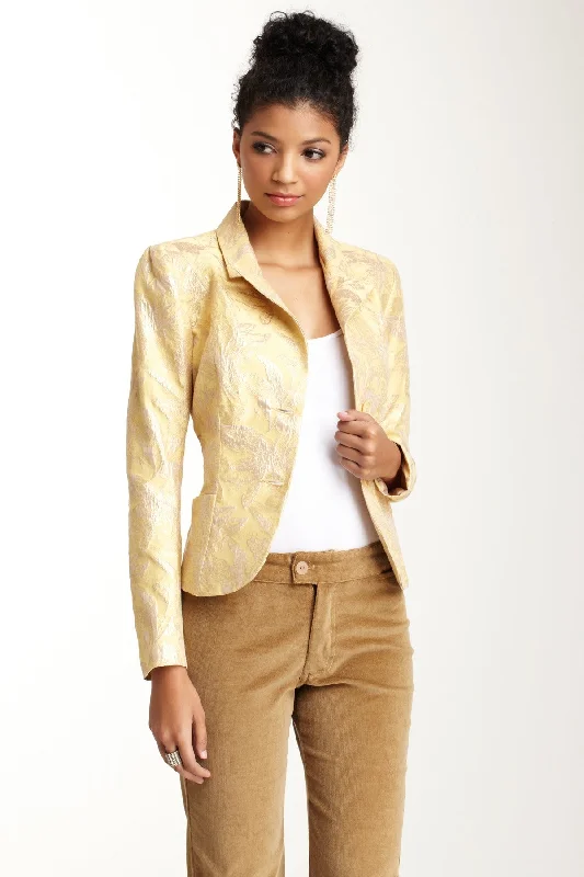 Brocade Blazer - Yellow Gold