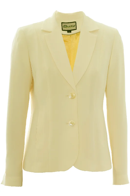 Busy Clothing Women Suit Jacket Lemon Yellow