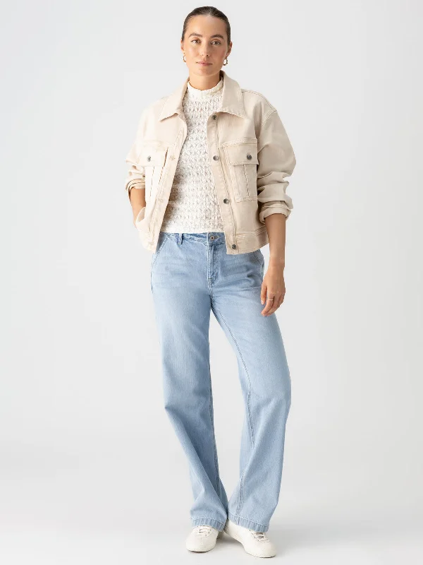 Cargo Denim Jacket Toasted Almond