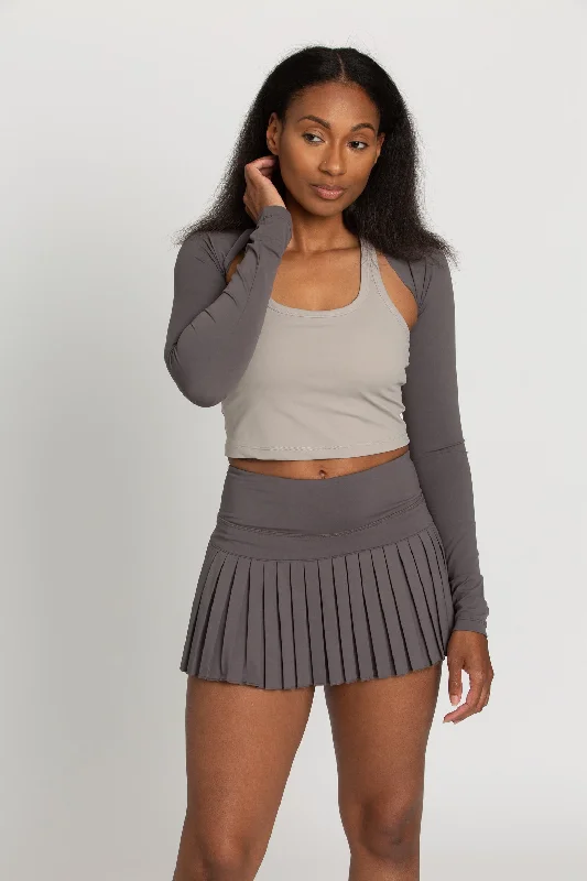 Charcoal Grey Spandex Shrug