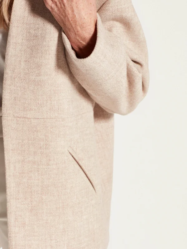 Clifford Coat (Wool Twill Coating) Oatmeal