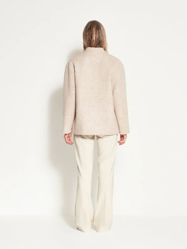 Clifford Coat (Wool Twill Coating) Oatmeal