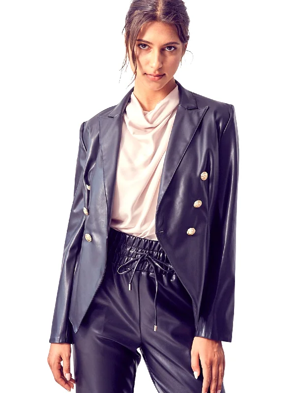 Do + Be Faux Leather Blazer