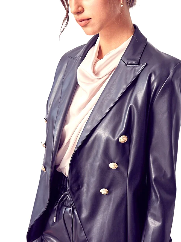 Do + Be Faux Leather Blazer