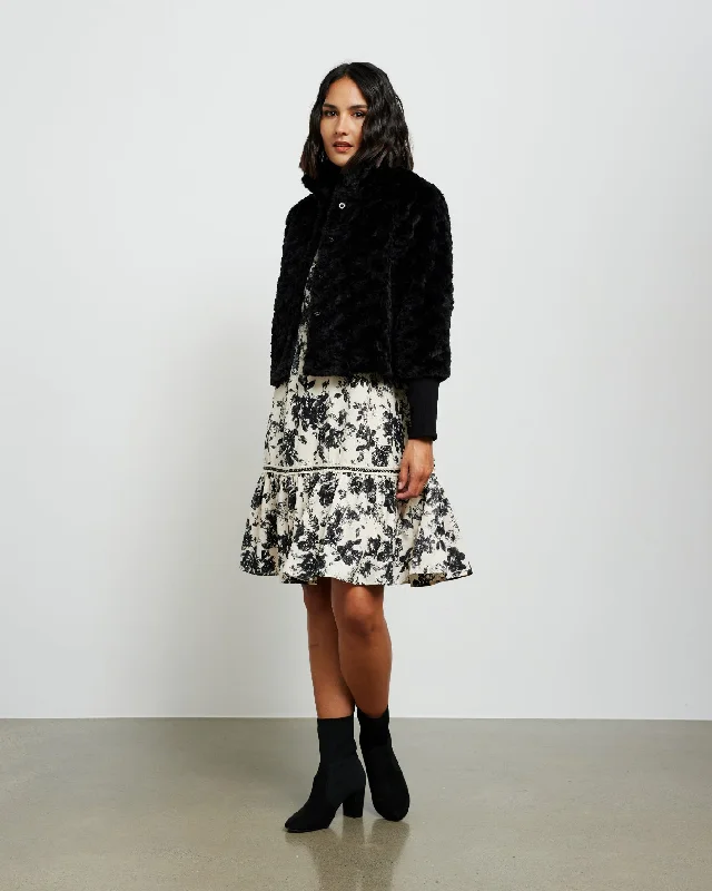 Et Alia Vintage Fur Jacket - Black Faux Fur