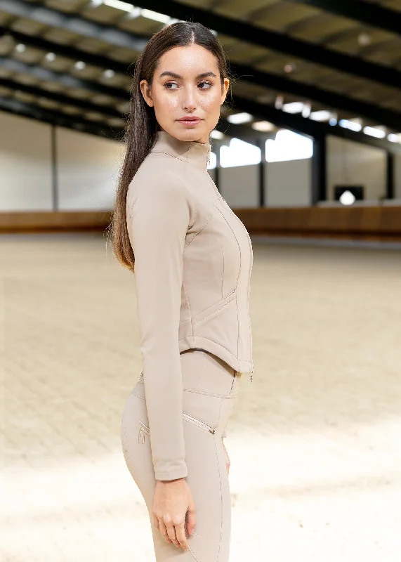 Fleeced Contour Jacket (Beige)