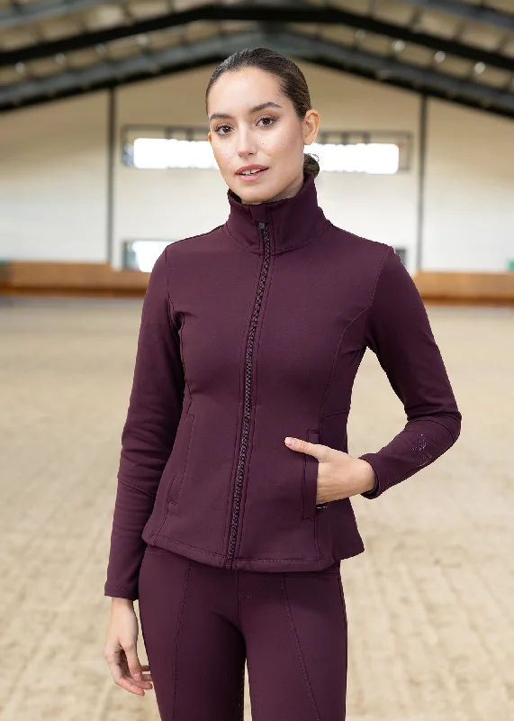 Fleeced Vera Jacket (Burgundy)