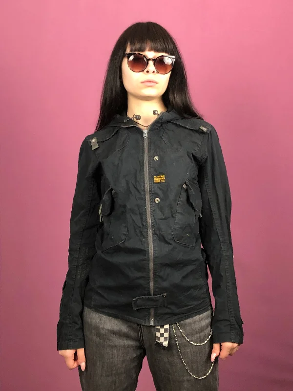 G-Star Vintage Women's Multi-Pocket Jacket - M Black Cotton