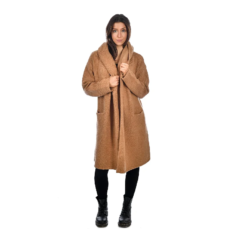 Gabby hooded Coatigan | Camel