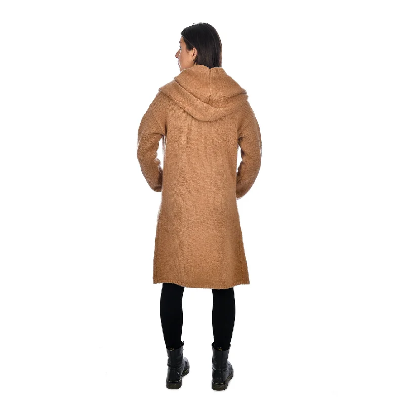 Gabby hooded Coatigan | Camel