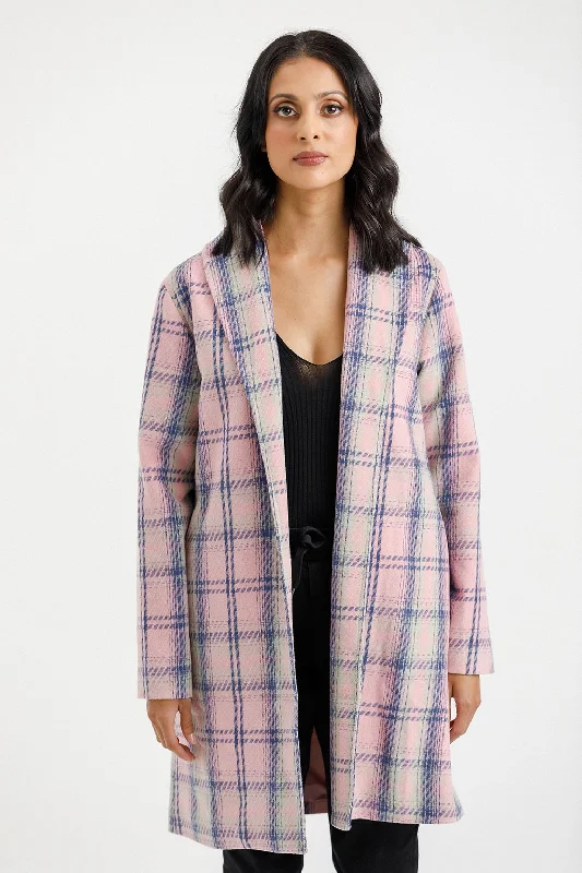 Home-Lee Haley Coat - Pink Plaid