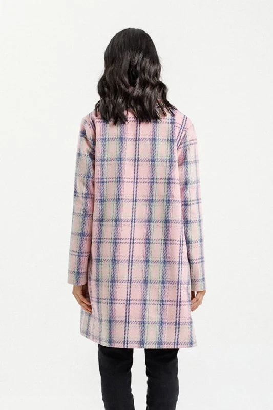 Home-Lee Haley Coat - Pink Plaid