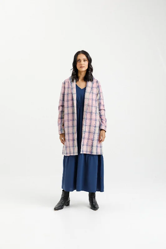 Home-Lee Haley Coat - Pink Plaid