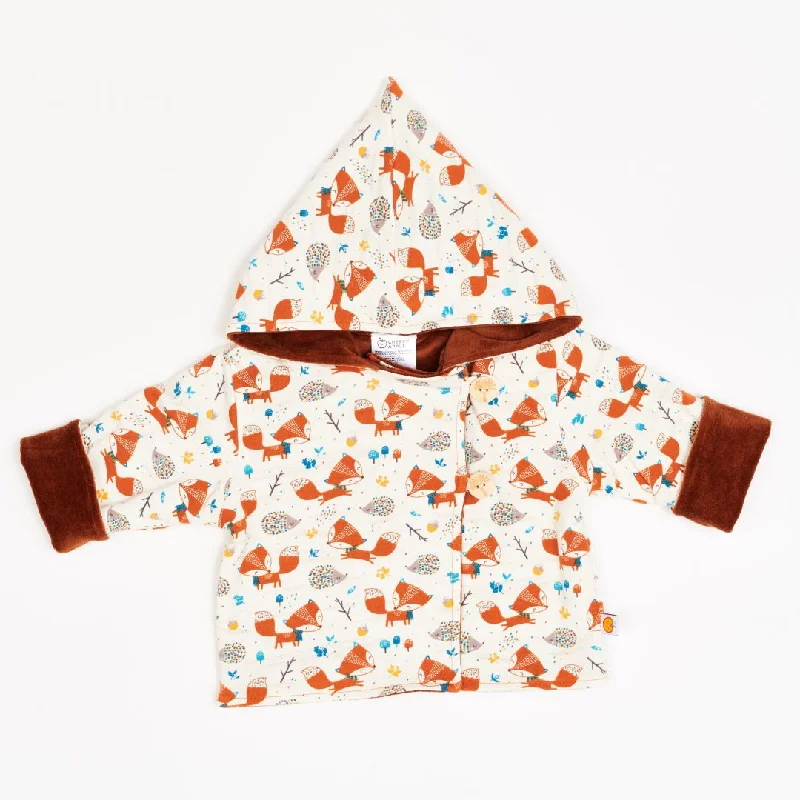 Reversible baby jacket ""Fox&Hedgehog/Nicki Copper""