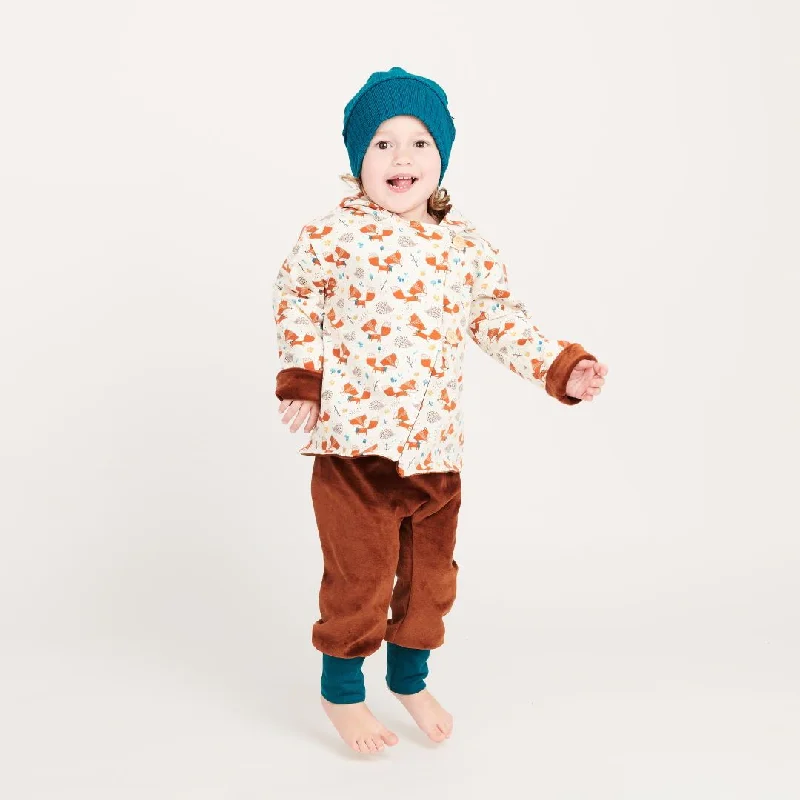 Reversible baby jacket ""Fox&Hedgehog/Nicki Copper""